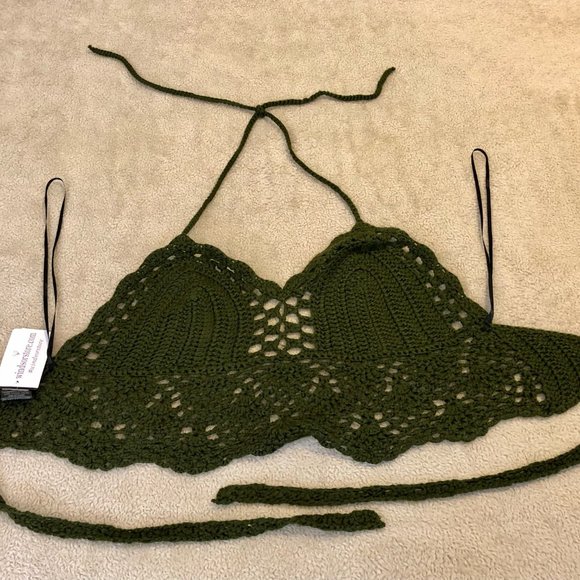 Windsor Store Women's Olive Green Bikini Top - Medium - Brand New with Tags - Picture 2 of 11